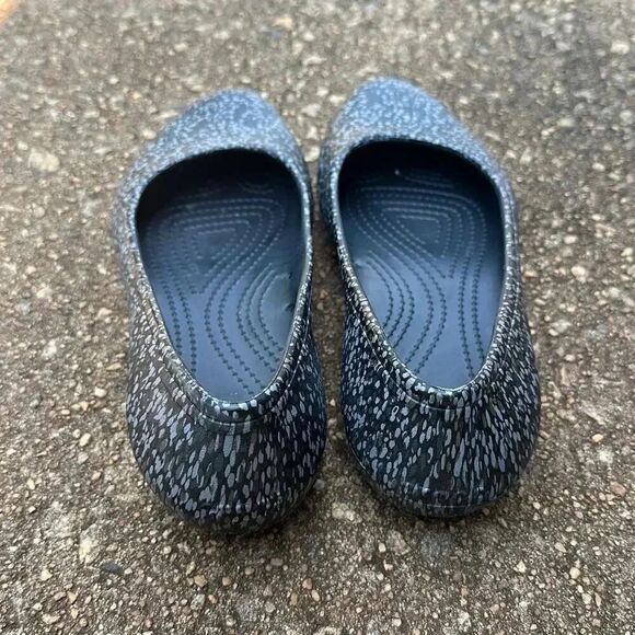 Crocs Womens At Work™ Graphic Flat Slip Resistant Black Women’s Size 7 - Picture 5 of 8